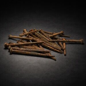 Antique 3” Square Cut Nails Lot 30+ Architectural Salvage Barn Wood Hardware